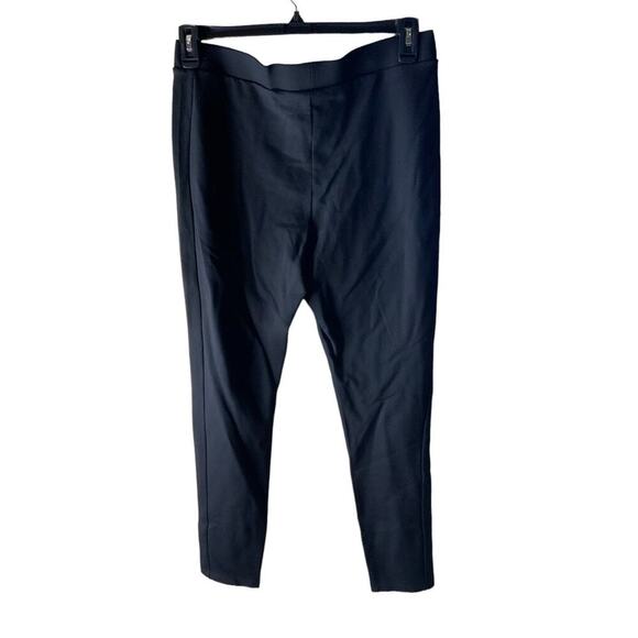 Joan Vass High Rise Pants Womens Medium Skinny Leg Stretch Black Trouser NWT - Picture 2 of 10